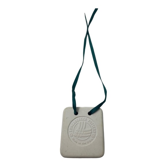 Vintage Longaberger 1998 Ceramic Merry Christmas Basket Tie On - Picture 2 of 2